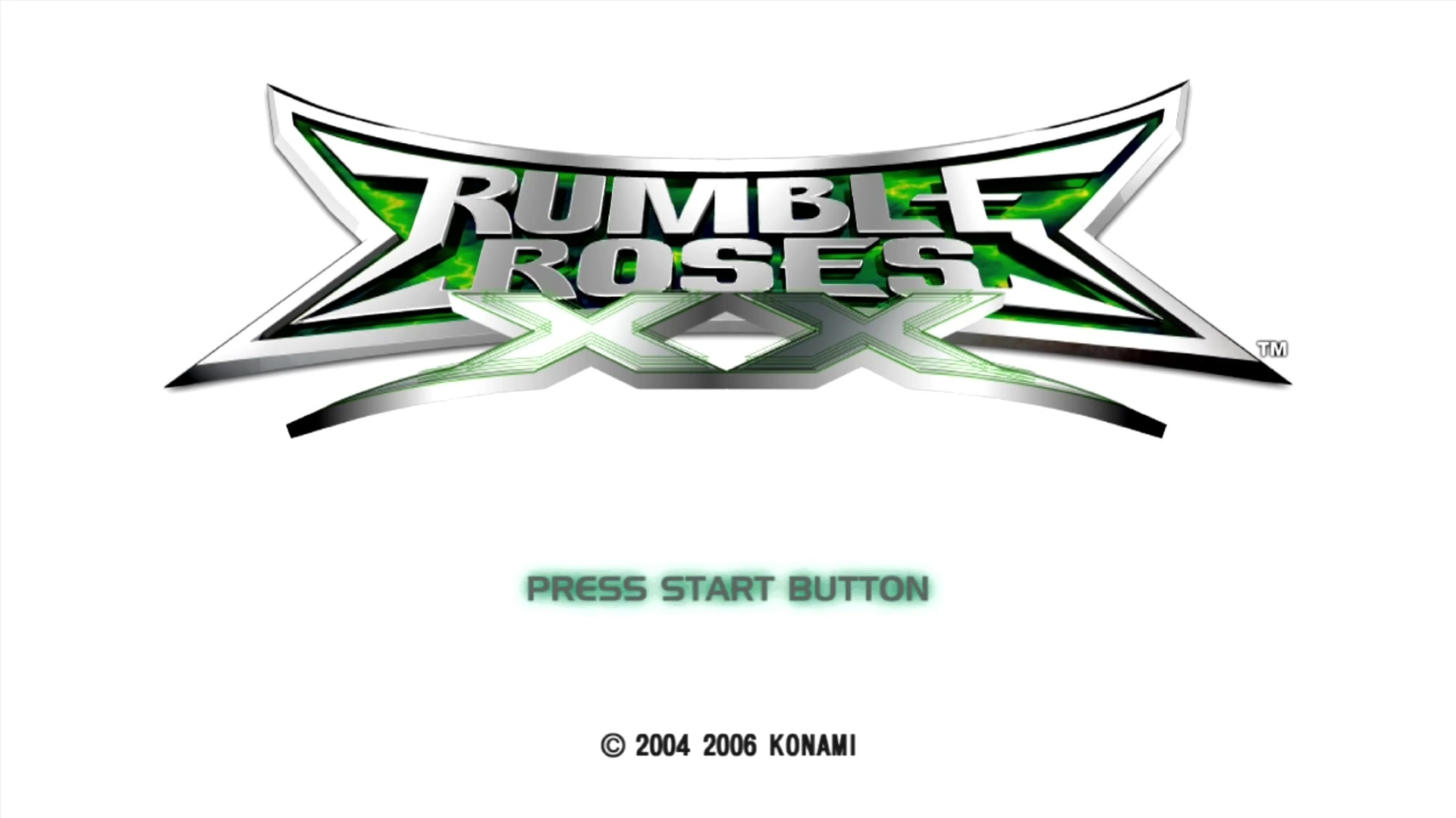 Rumble Roses XX title screen for Xbox 360
